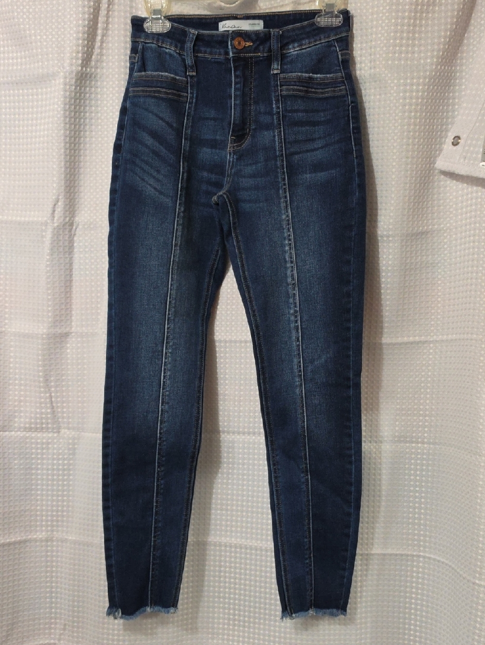 KanCan Dark Blue Skinny High-Rise Jeans with Front Seam